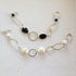 Sterling silver/Black Onyx bracelet or with Pearl - abstract designs may vary �79